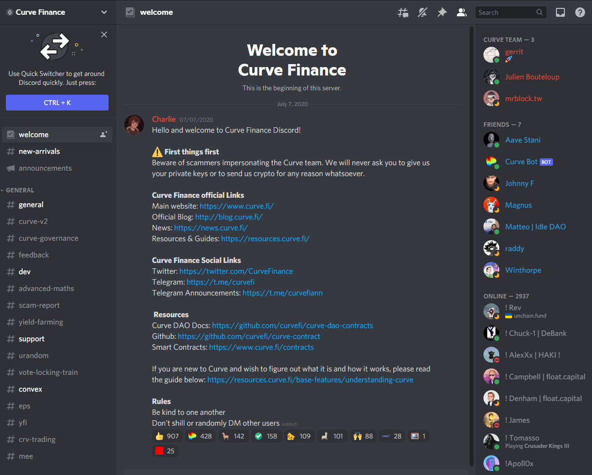Curve Discord