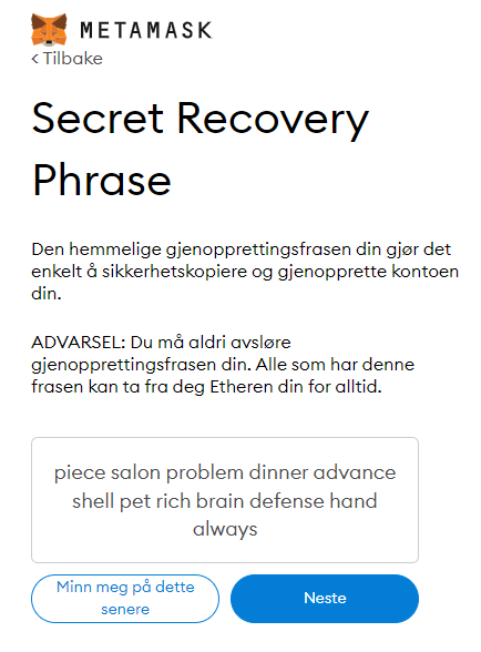 Lommebok i nettleser